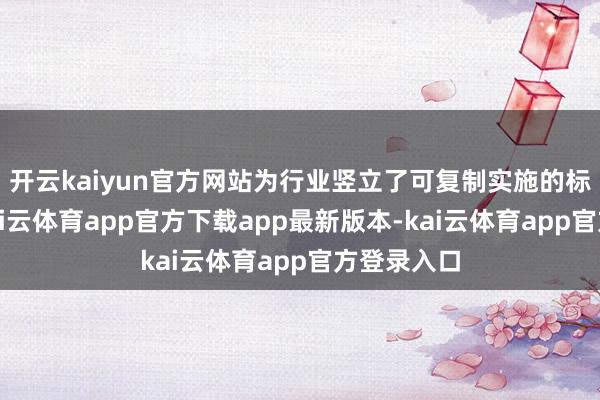 开云kaiyun官方网站为行业竖立了可复制实施的标杆典范-kai云体育app官方下载app最新版本-kai云体育app官方登录入口