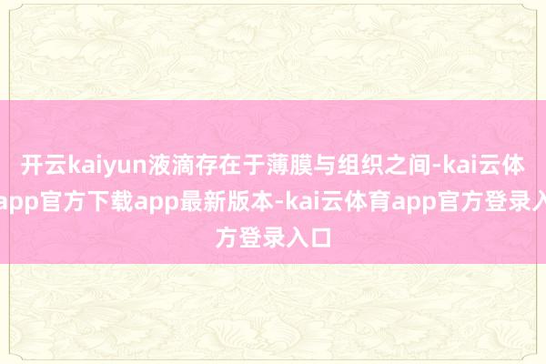 开云kaiyun液滴存在于薄膜与组织之间-kai云体育app官方下载app最新版本-kai云体育app官方登录入口