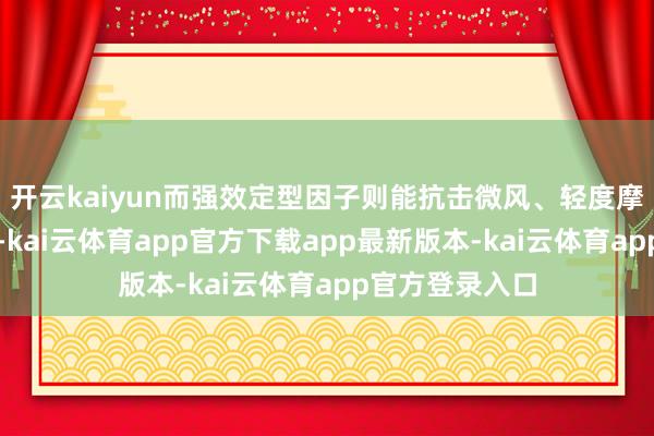 开云kaiyun而强效定型因子则能抗击微风、轻度摩擦等日常挑战-kai云体育app官方下载app最新版本-kai云体育app官方登录入口